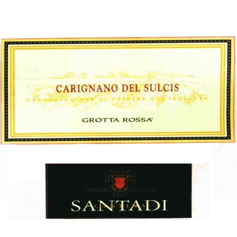 Santadi Carignano del Sulcis Grotta Rossa 2012 Front Label