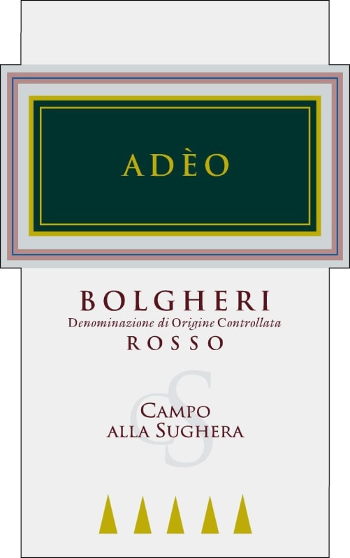 Campo alla Sughera Bolgheri Adeo Rosso 2012 Front Label