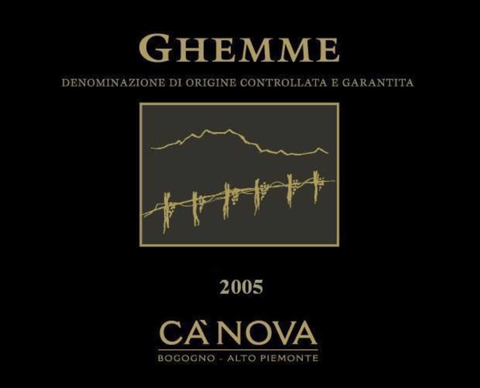 Ca'Nova Ghemme 2005 Front Label