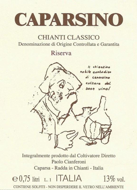 Azienda Agricola Caparsa Chianti Classico Caparsino Riserva 2010 Front Label