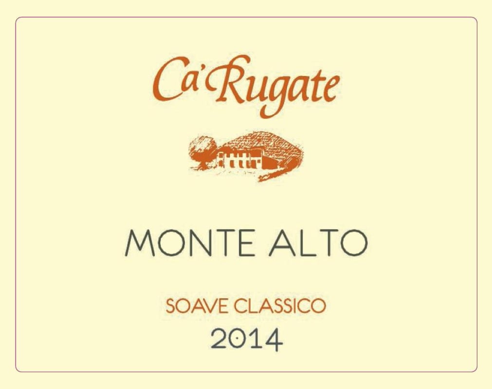 Ca' Rugate Soave Classico Monte Alto 2014 Front Label