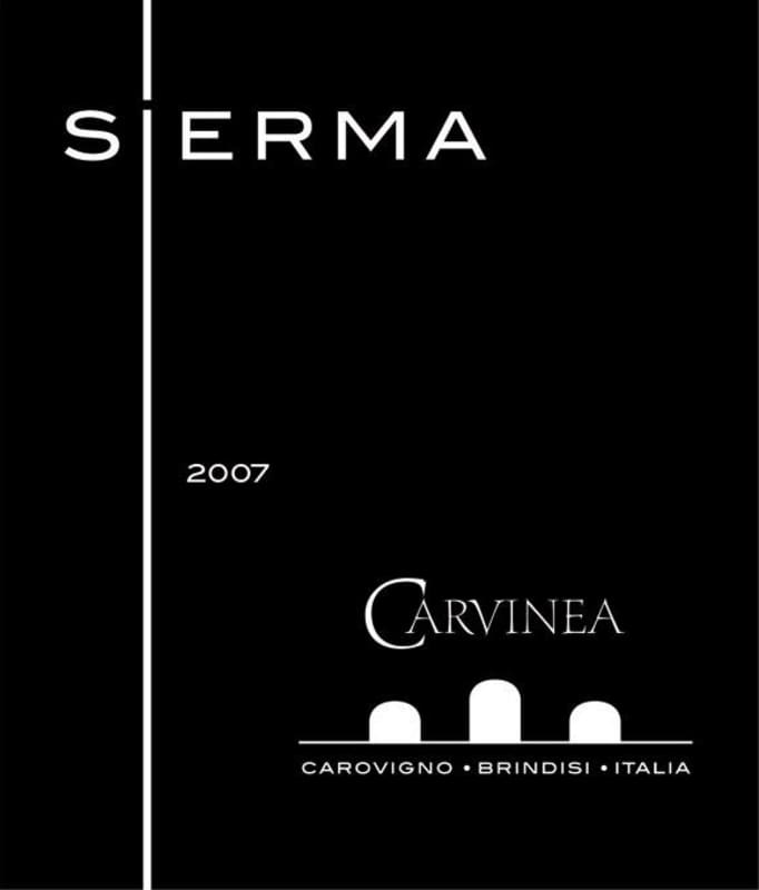 Azienda Agricola Carvinea Salento Sierma Rosso 2007 Front Label