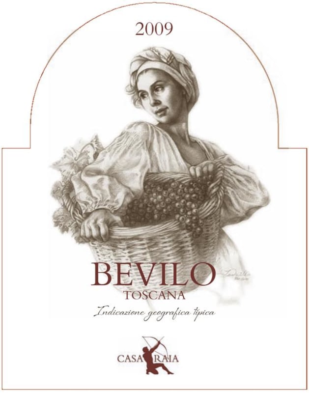 Azienda Agricola Casa Raia Toscana Bevilo 2009 Front Label