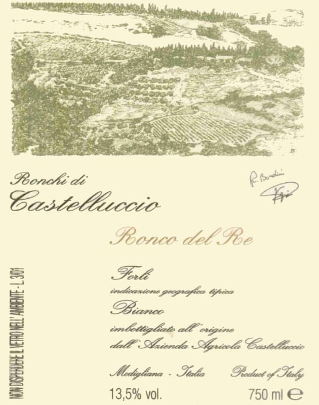 Azienda Agricola Castelluccio Forli Ronco del Re Bianco 2004 Front Label