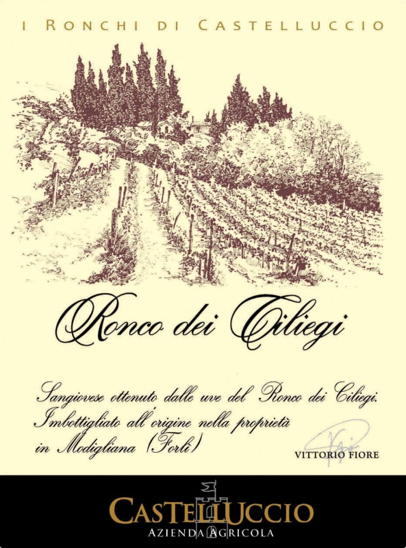 Azienda Agricola Castelluccio Forli Ronco dei Ciliegi Rosso 2008 Front Label