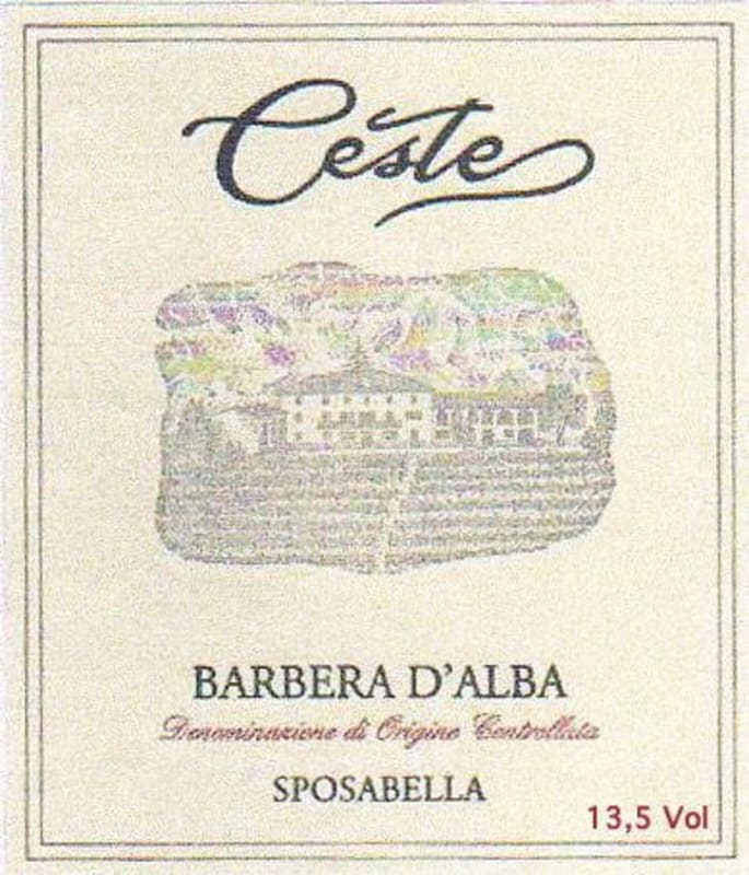 Azienda Agricola Ceste Barbera d'Alba Sposabella 2012 Front Label