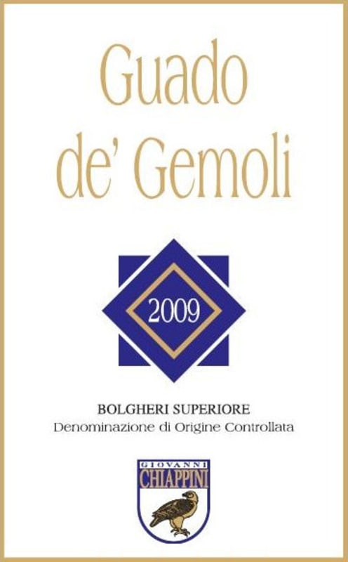Chiappini Bolgheri Guado de Gemoli Superiore 2009 Front Label