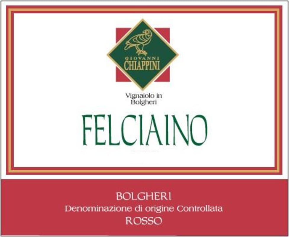 Chiappini Bolgheri Felciaino Rosso 2014 Front Label
