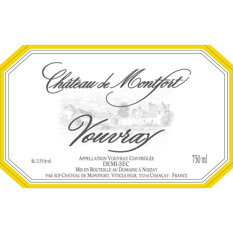 Chateau de Montfort Vouvray 2015 Front Label