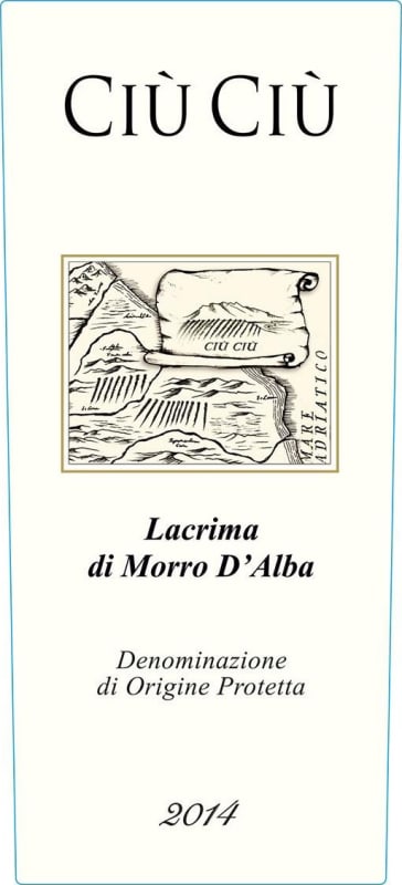 Azienda Agricola Ciu Ciu Lacrima di Morro d'Alba 2014 Front Label
