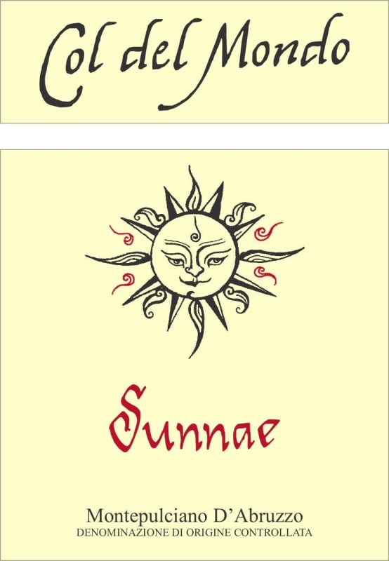 Azienda Agricola Col del Mondo ss Montepulciano d'Abruzzo Sunnae 2012 Front Label