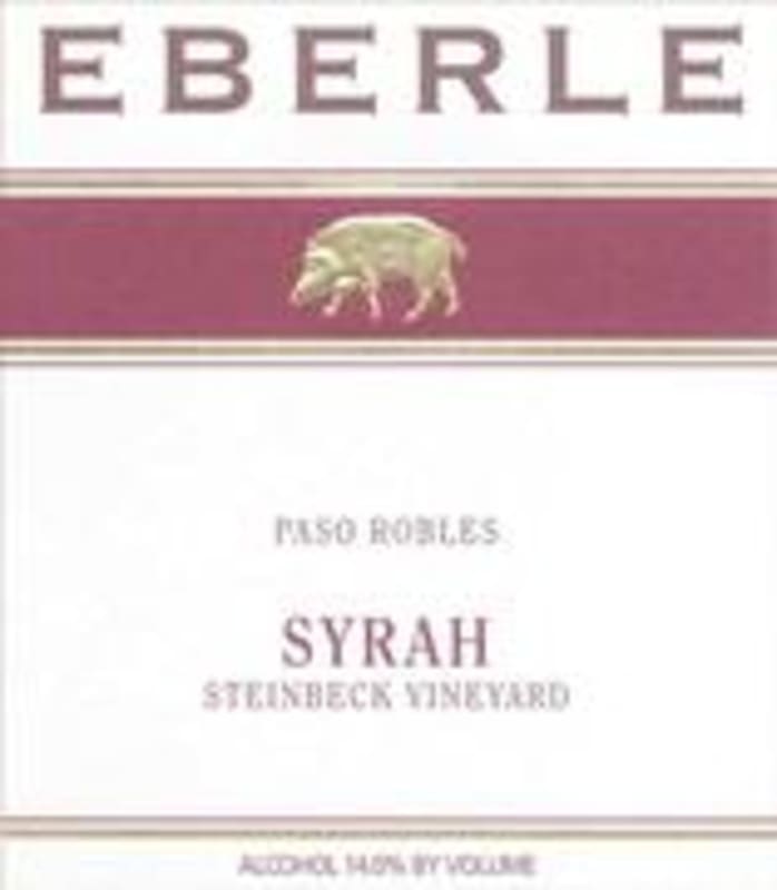 Eberle Steinbeck Vineyard Syrah 1996 Front Label