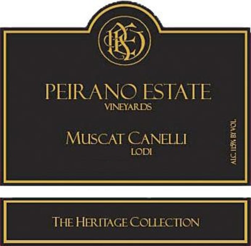 Peirano Estate The Heritage Collection Muscat Canelli 2013 Front Label