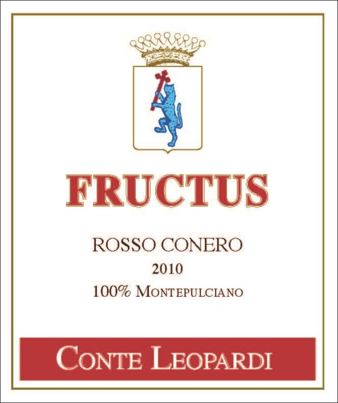 Azienda Agricola Conte Leopardi Dittajuti Rosso Conero Fructus 2010 Front Label