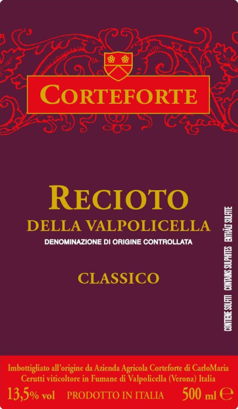 Azienda Agricola Corteforte Recioto della Valpolicella Classico 2007 Front Label