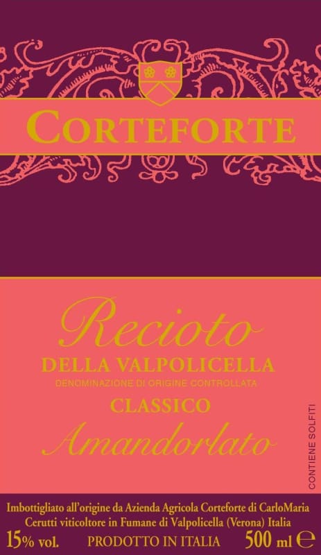 Azienda Agricola Corteforte Recioto della Valpolicella Amandorlato Classico 2005 Front Label
