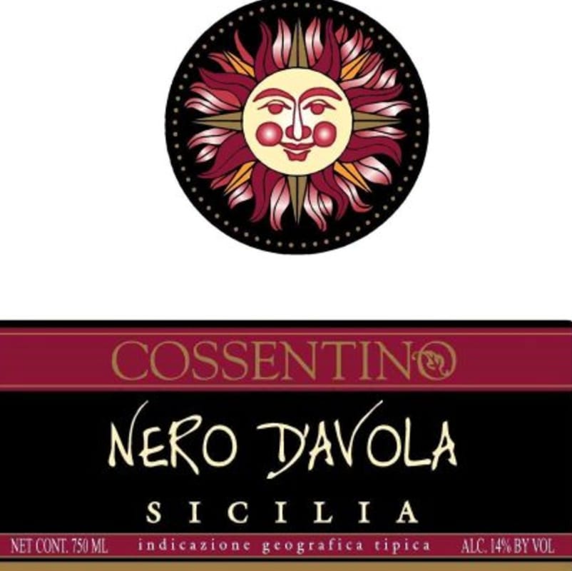 Azienda Agricola Cossentino Sicilia Nero d'Avola 2010 Front Label