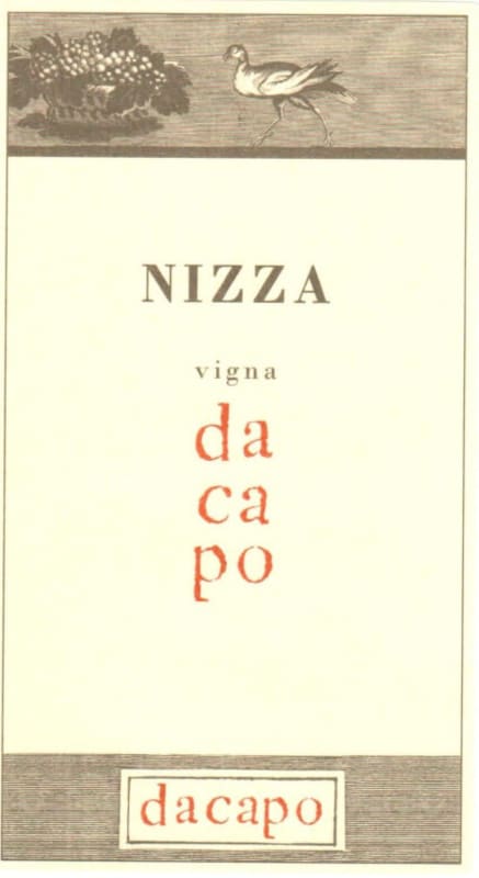 Azienda Agricola Dacapo Barbera d'Asti Superiore Vigna Dacapo Nizza 2006 Front Label