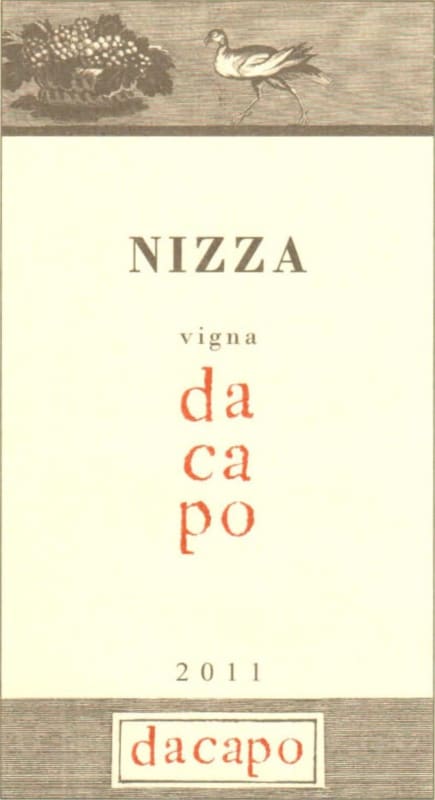 Azienda Agricola Dacapo Barbera d'Asti Superiore Vigna Dacapo Nizza 2011 Front Label