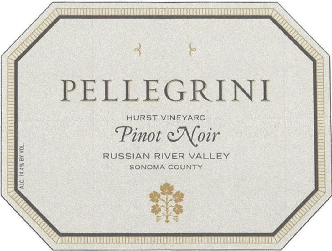 Pellegrini Hurst Vineyard Pinot Noir 2014 Front Label