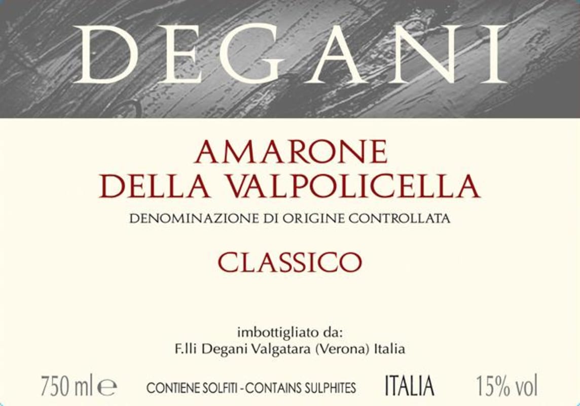 Degani Amarone della Valpolicella Classico 2004 Front Label