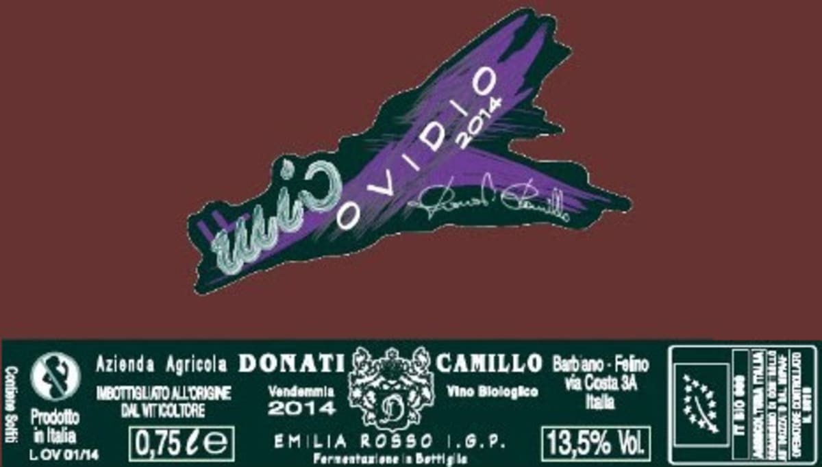Azienda Agricola Donati Camillo Il Mio Ovidio 2014 Front Label