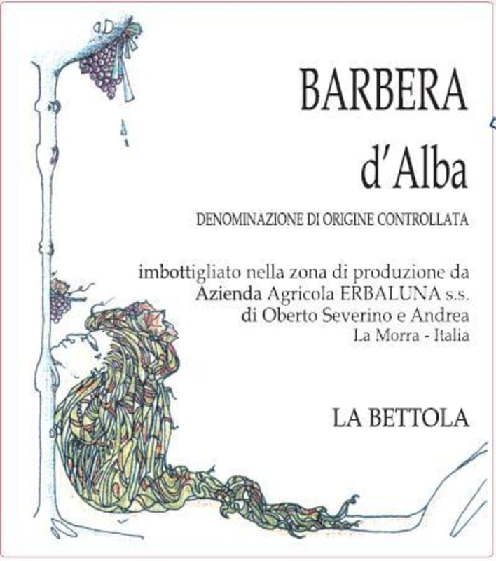 Azienda Agricola Erbaluna Barbera d'Alba La Bettola 2013 Front Label