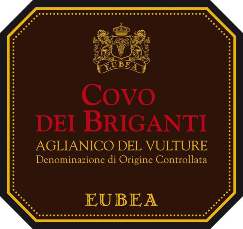 Azienda Agricola Eubea Aglianico del Vulture Covo dei Brigante 2012 Front Label