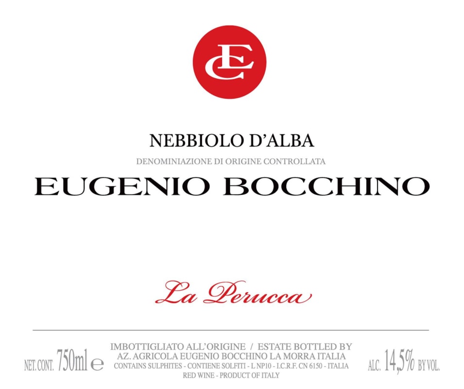 Azienda Agricola Eugenio Bocchino Nebbiolo d'Alba La Perucca 2005 Front Label
