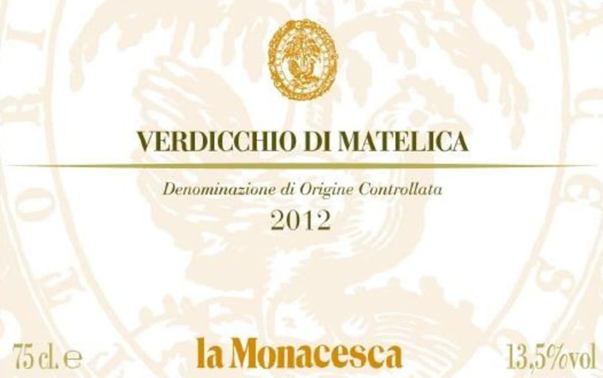 Azienda Agricola Fattoria La Monacesca Verdicchio di Matelica 2012 Front Label