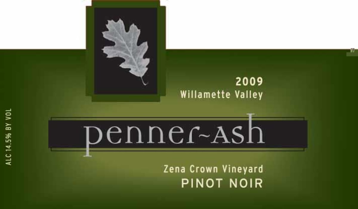 Penner-Ash Zena Crown Vineyard Pinot Noir 2009 Front Label