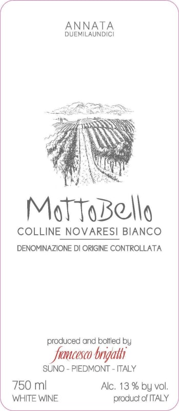 Azienda Agricola Francesco Brigatti Mottobello Colline Novaresi Bianco 2015 Front Label