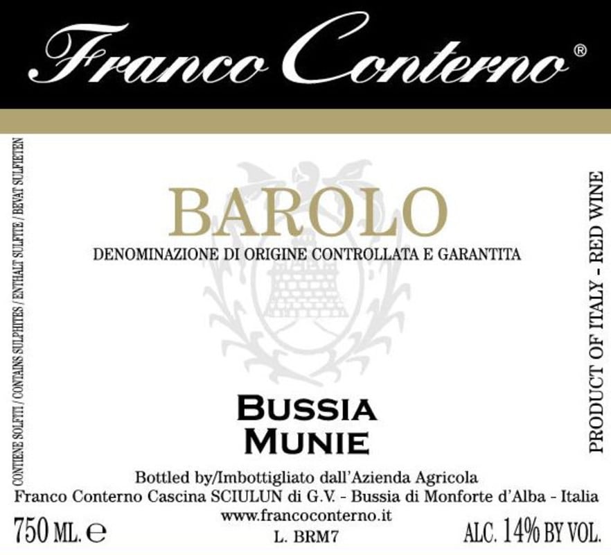 San Michele Barolo Cascina Sciulun Bussia Munie 2009 Front Label