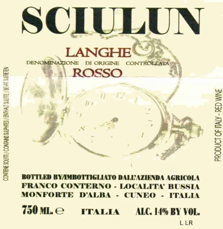 Azienda Agricola Franco Conterno Langhe Rosso 2012 Front Label