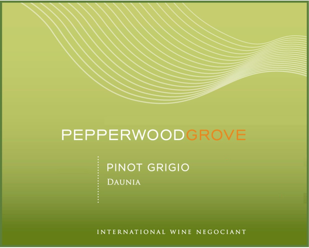 Pepperwood Grove Daunia Pinot Grigio 2009 Front Label
