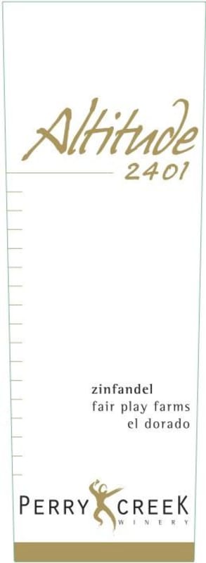 Perry Creek Altitude 2401 Zinfandel 2009 Front Label