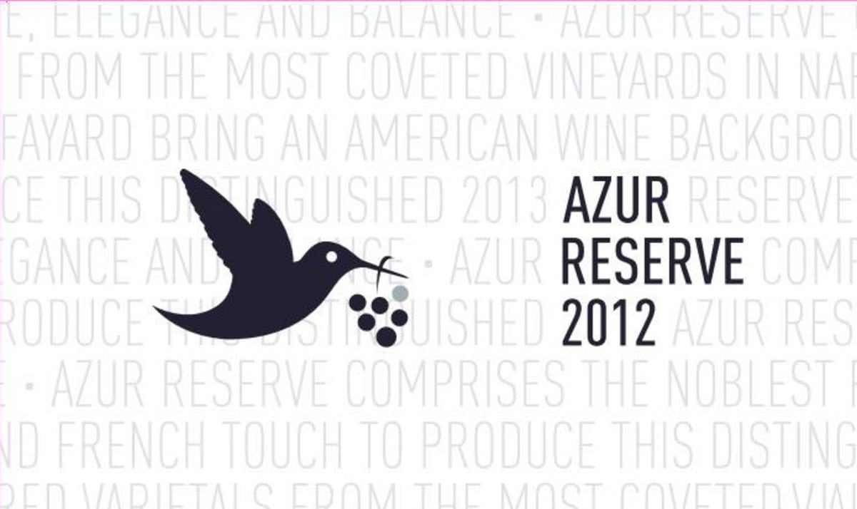 Azur Reserve Red 2012 Front Label