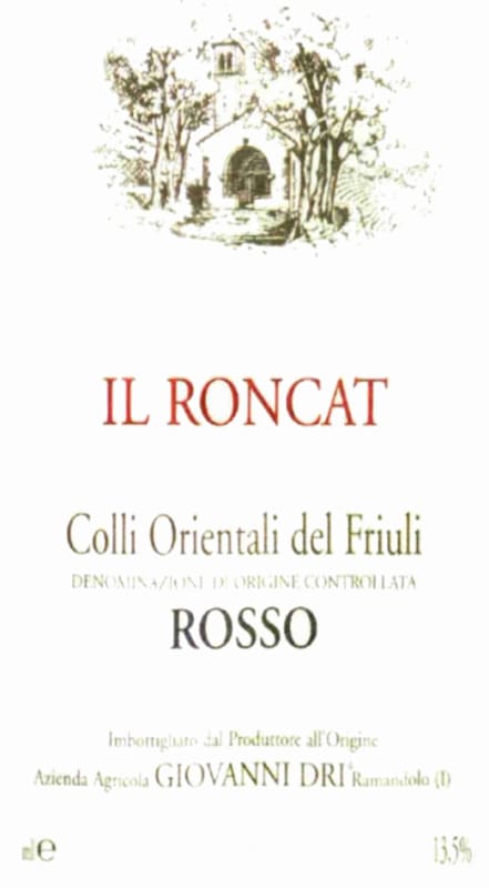 Azienda Agricola Giovanni Dri Colli Orientali del Friuli Il Roncat Rosso 2006 Front Label