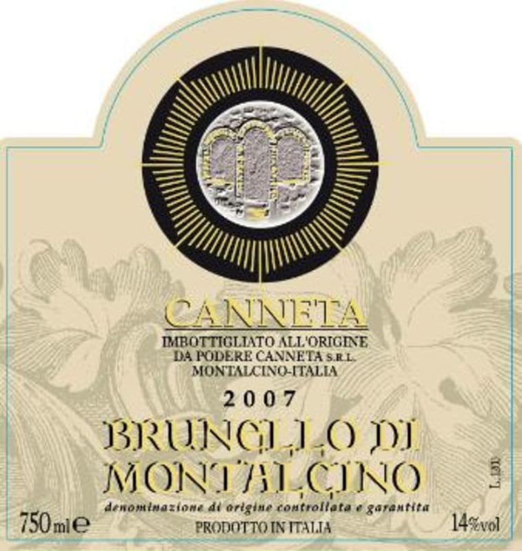I Mori Brunello di Montalcino Canneta 2007 Front Label