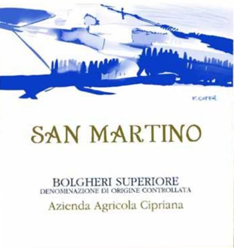 Azienda Agricola La Cipriana Bolgheri San Martino Superiore 2006 Front Label