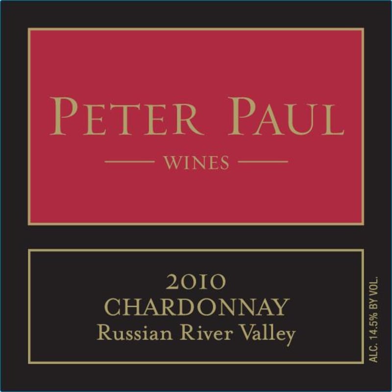 Peter Paul Russian River Valley Chardonnay 2010 Front Label
