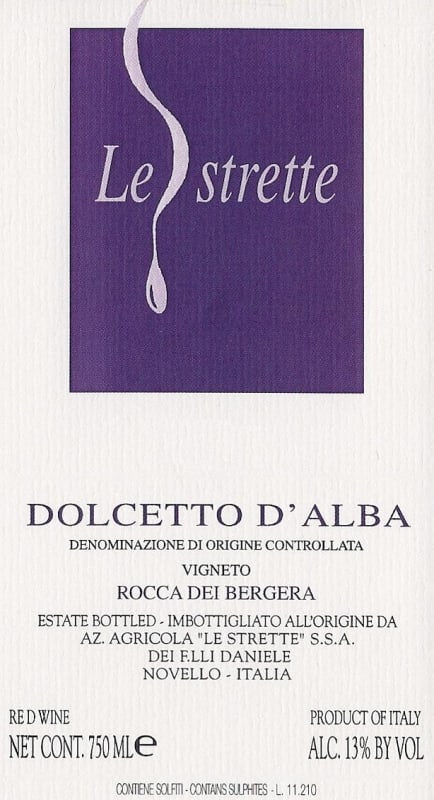 Le Strette Rocca dei Bergera 2011 Front Label