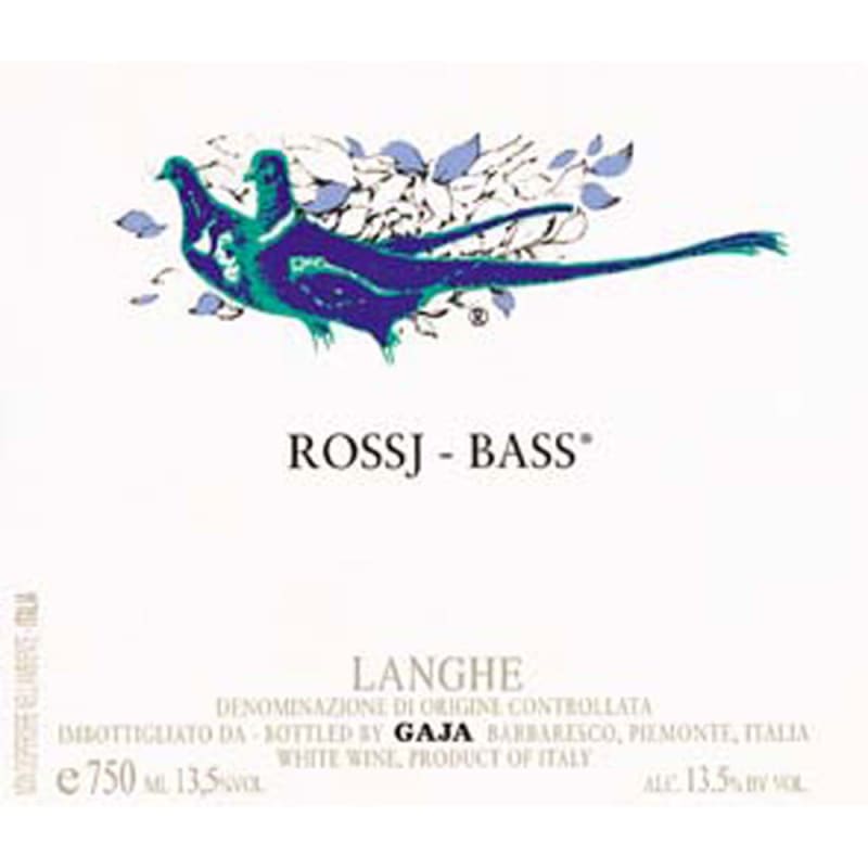 Gaja Rossj-Bass Bianco (375ML half-bottle) 2015 Front Label