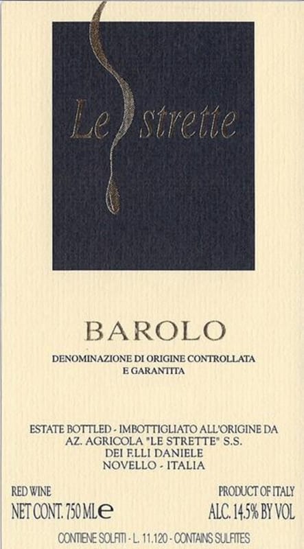 Le Strette Barolo 2010 Front Label