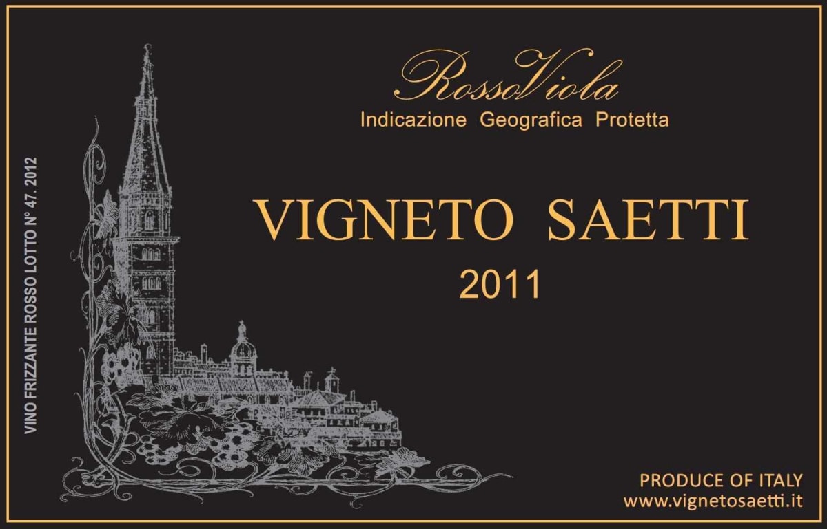 Saetti Emilia Romagna RossoViola Lambrusco 2011 Front Label
