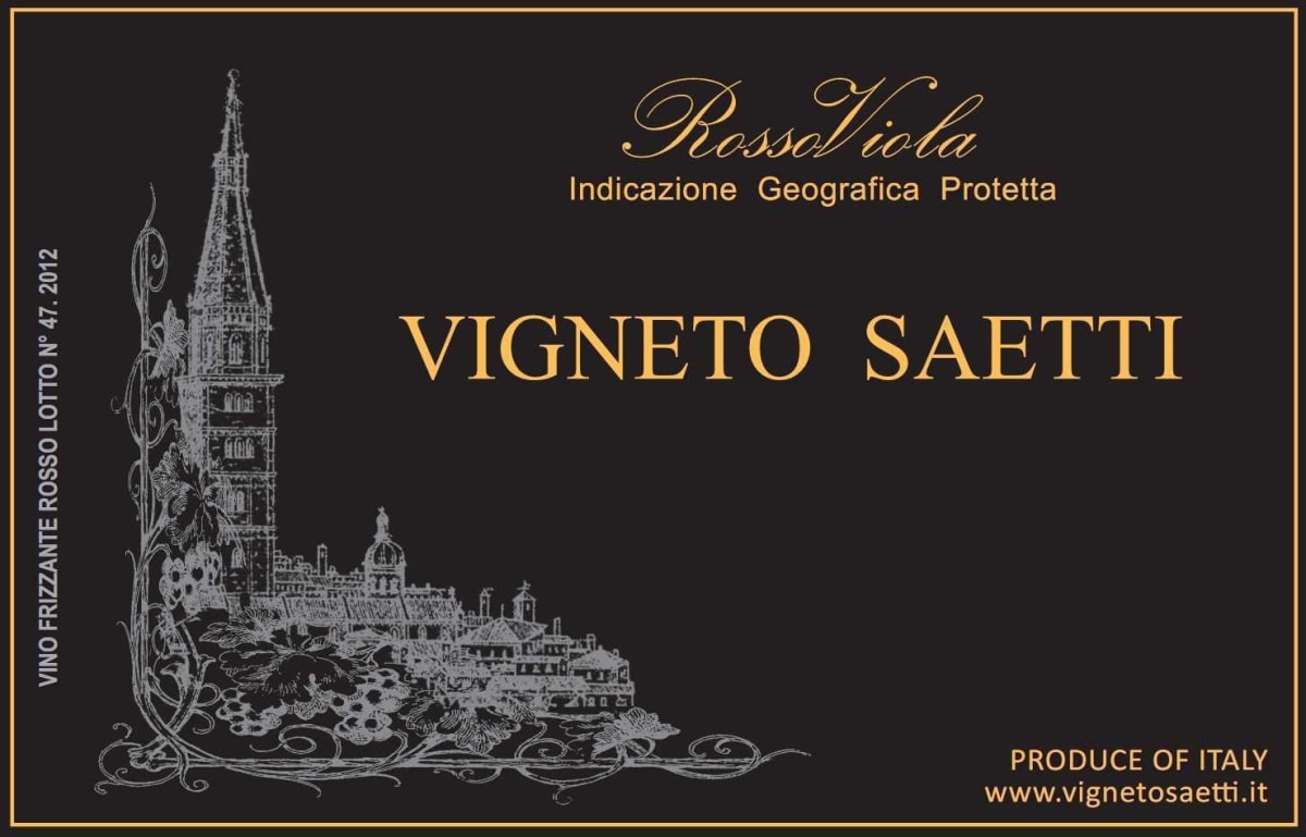 Saetti Emilia Romagna RossoViola Lambrusco 2014 Front Label