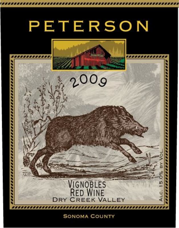 Peterson Vignobles Red Wine 2009 Front Label