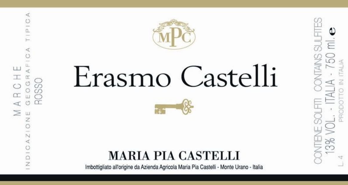 Azienda Agricola Maria Pia Castelli Marche Erasmo Castelli Rosso 2007 Front Label