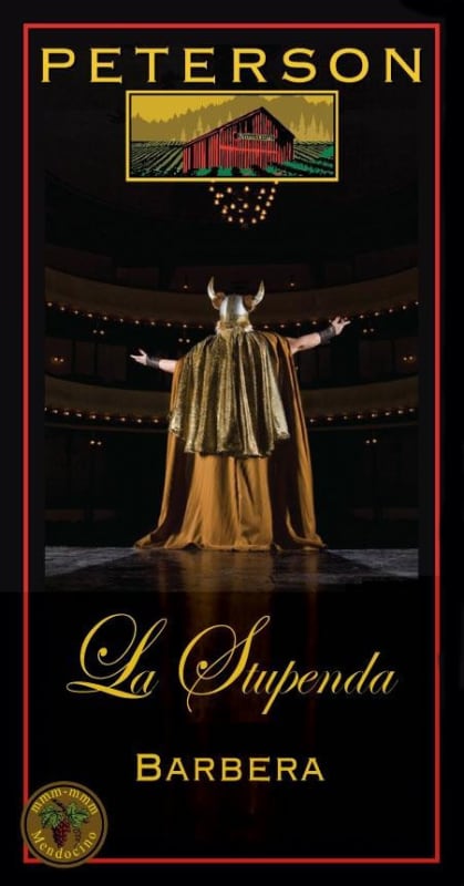 Peterson La Stupenda Barbera 2011 Front Label