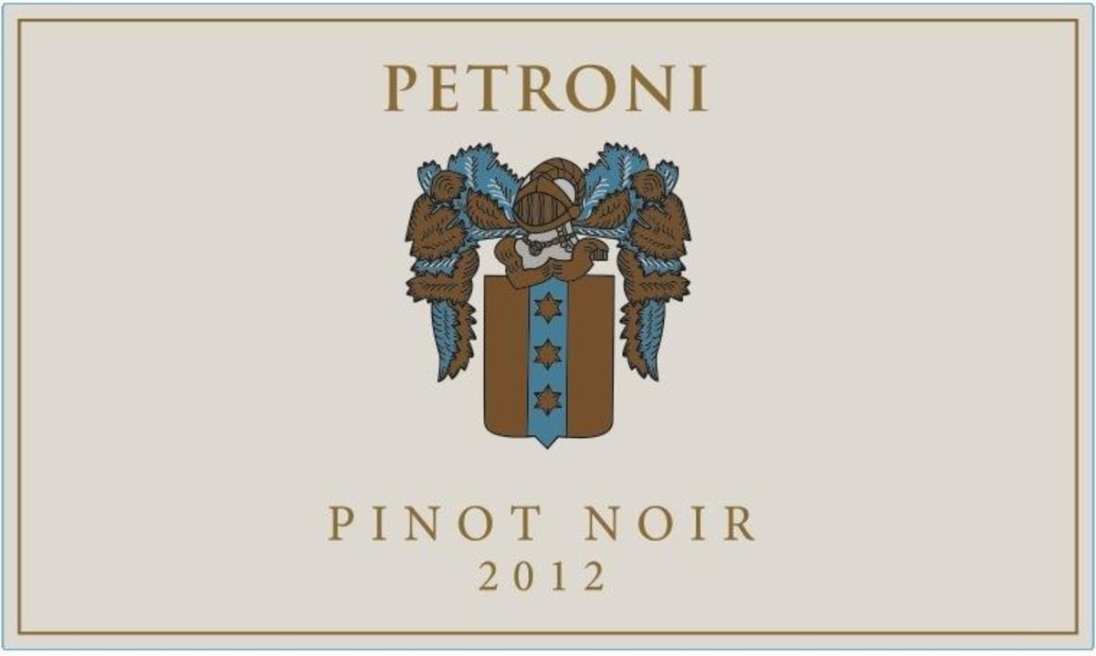 Petroni Vineyards Pinot Noir 2012 Front Label